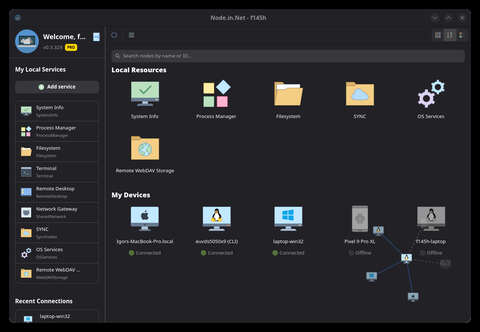 Main Dashboard (Dark Mode)